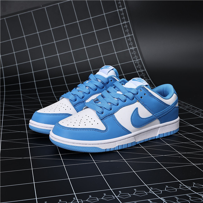 Men's Dunk Low Blue/White Shoes 0287 Men's Dunk Low Blue/White Shoes 0287